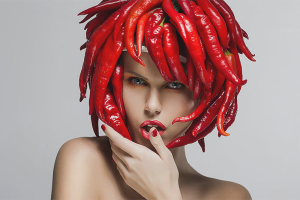 Hårmasker med rød pepper