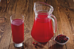 Bevanda di frutta congelata al mirtillo rosso